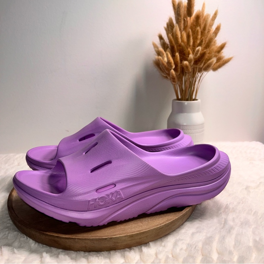 SOLD!! NEW Hoka Ora Recovery Slide 3 Violet Bloom Purple Men's Sz 11  NWT